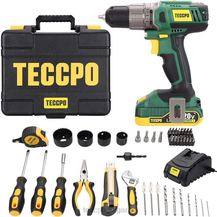 624Z10 TECCPO комплект акумулаторни бормашини бормашини и драйвери