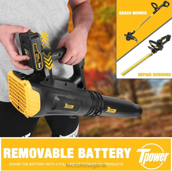 624Z55 TECCPO акумулаторна духалка за листа 20v грижи за градината
