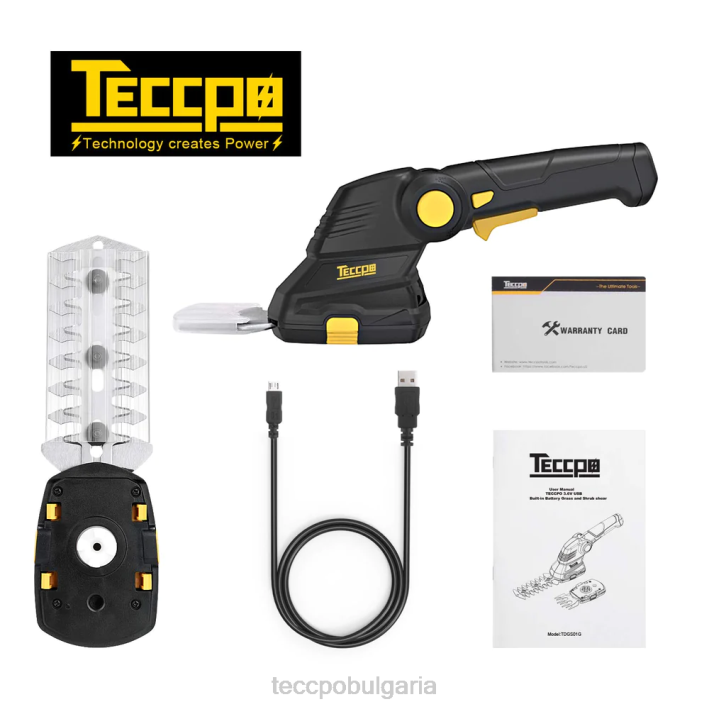624Z60 TECCPO акумулаторна ножица за трева грижи за градината