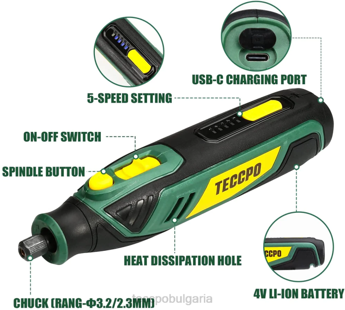 624Z49 TECCPO 4v акумулаторен ротационен инструмент ротационни инструменти